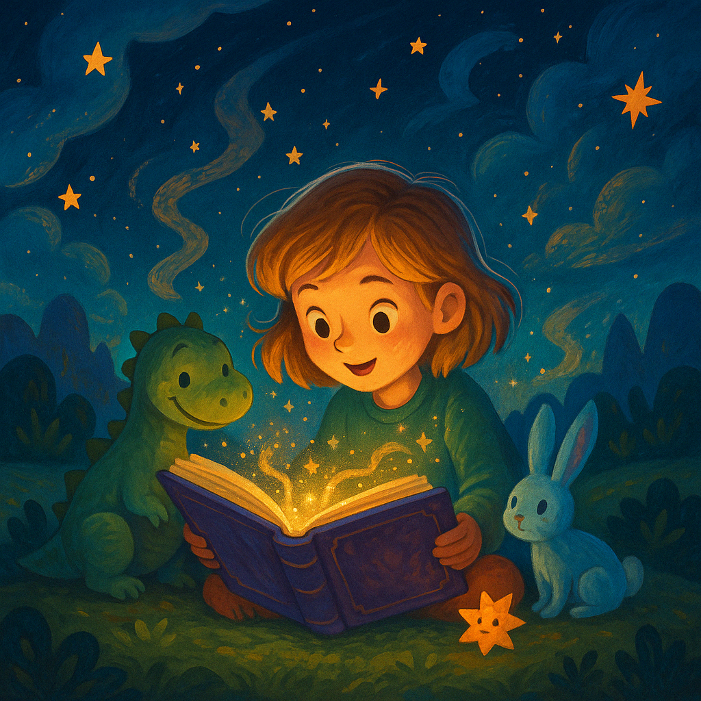 Illustrated storybook scene
